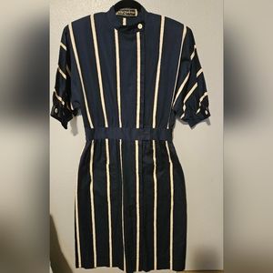 Adele Simpson Vintage Navy & White Dress